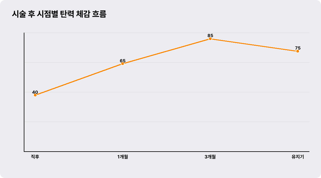 시술 후 시점별 탄력 체감 흐름