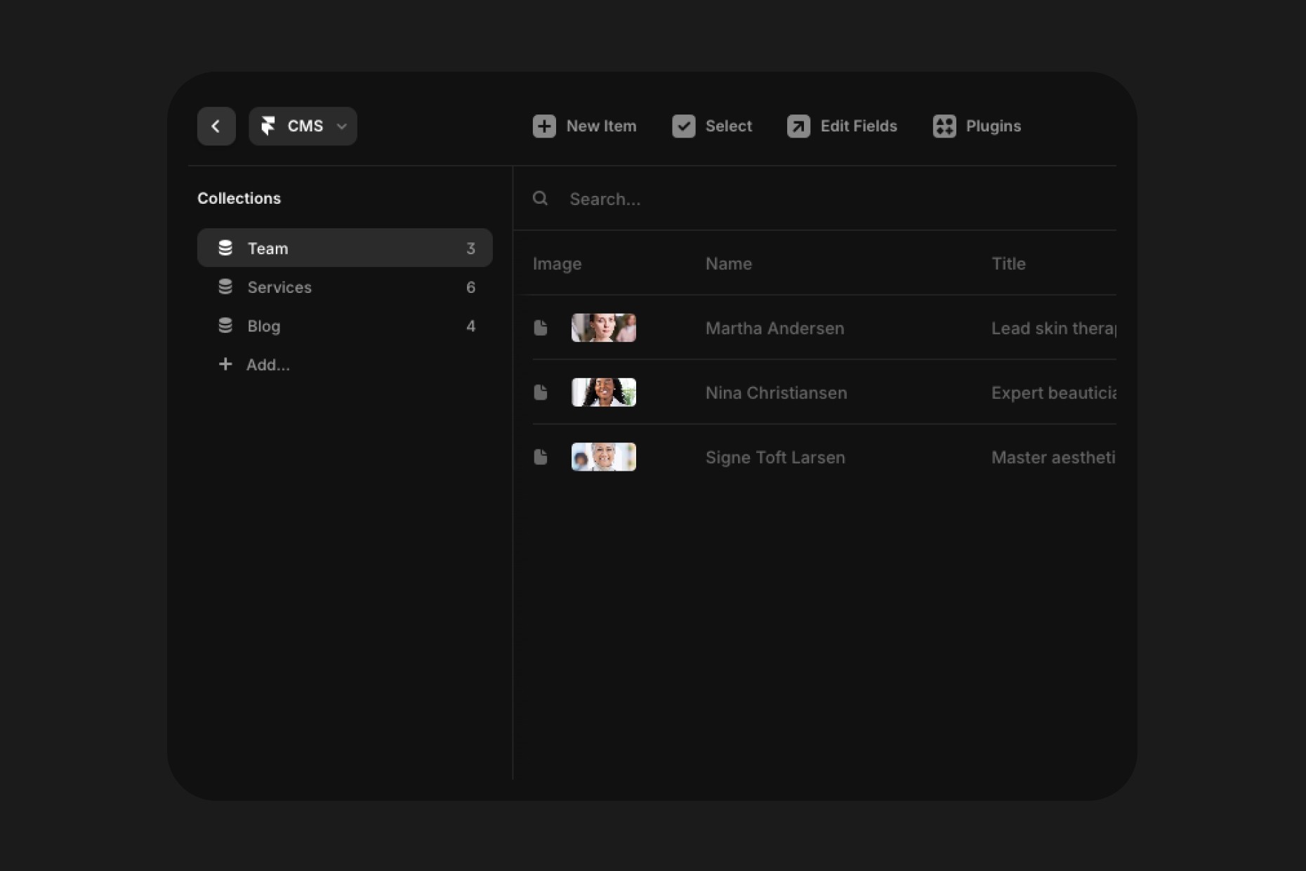 kosmetisk support page cms edit