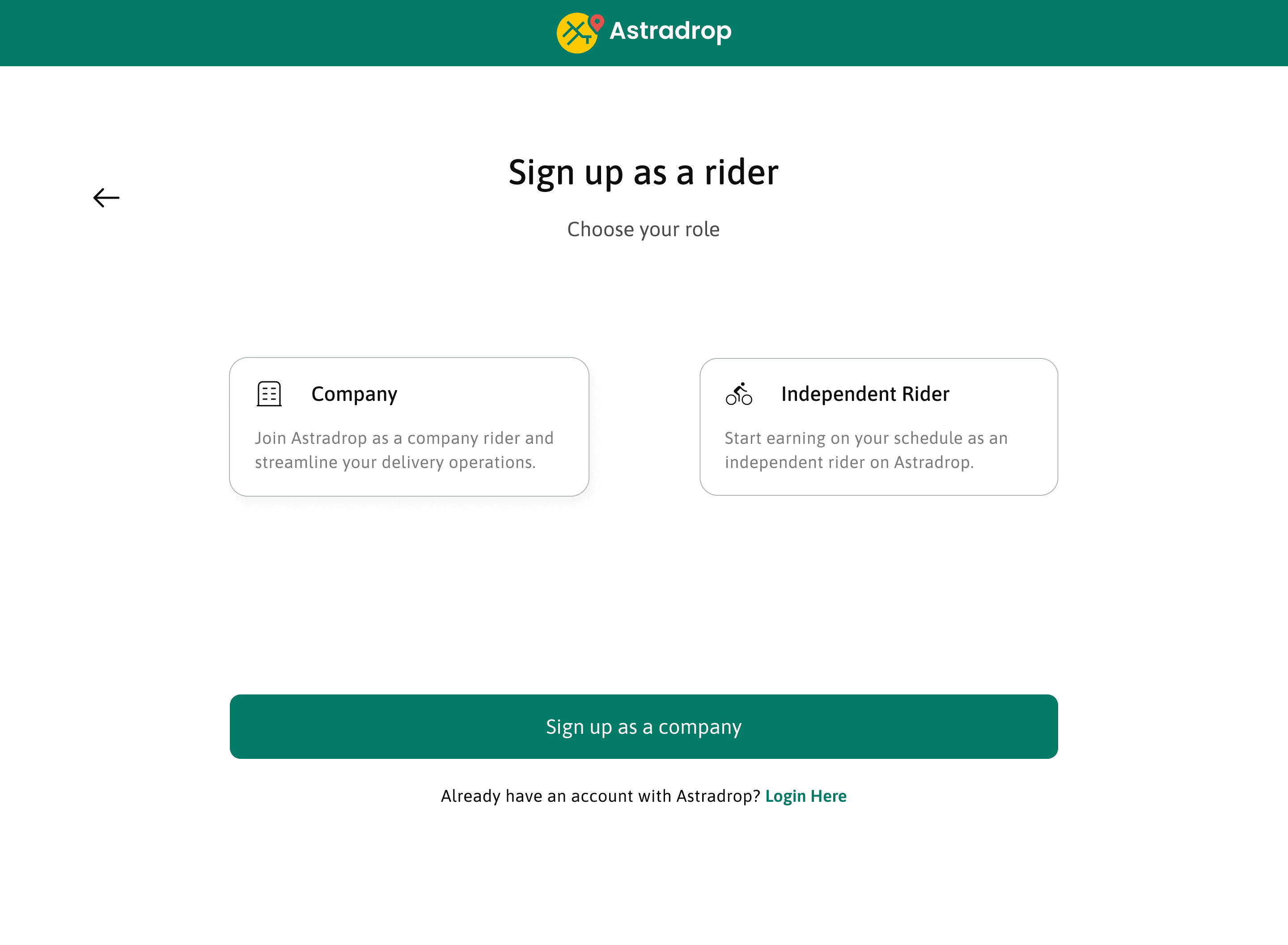 🏢 Business Web App, screen 1