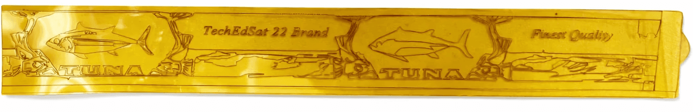 tuna wrapper engraved on polyimide film