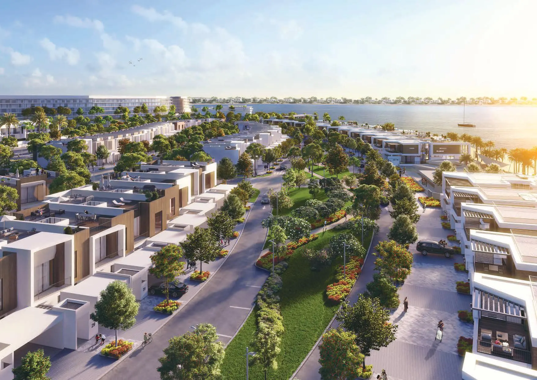 marbella villas community aerial view