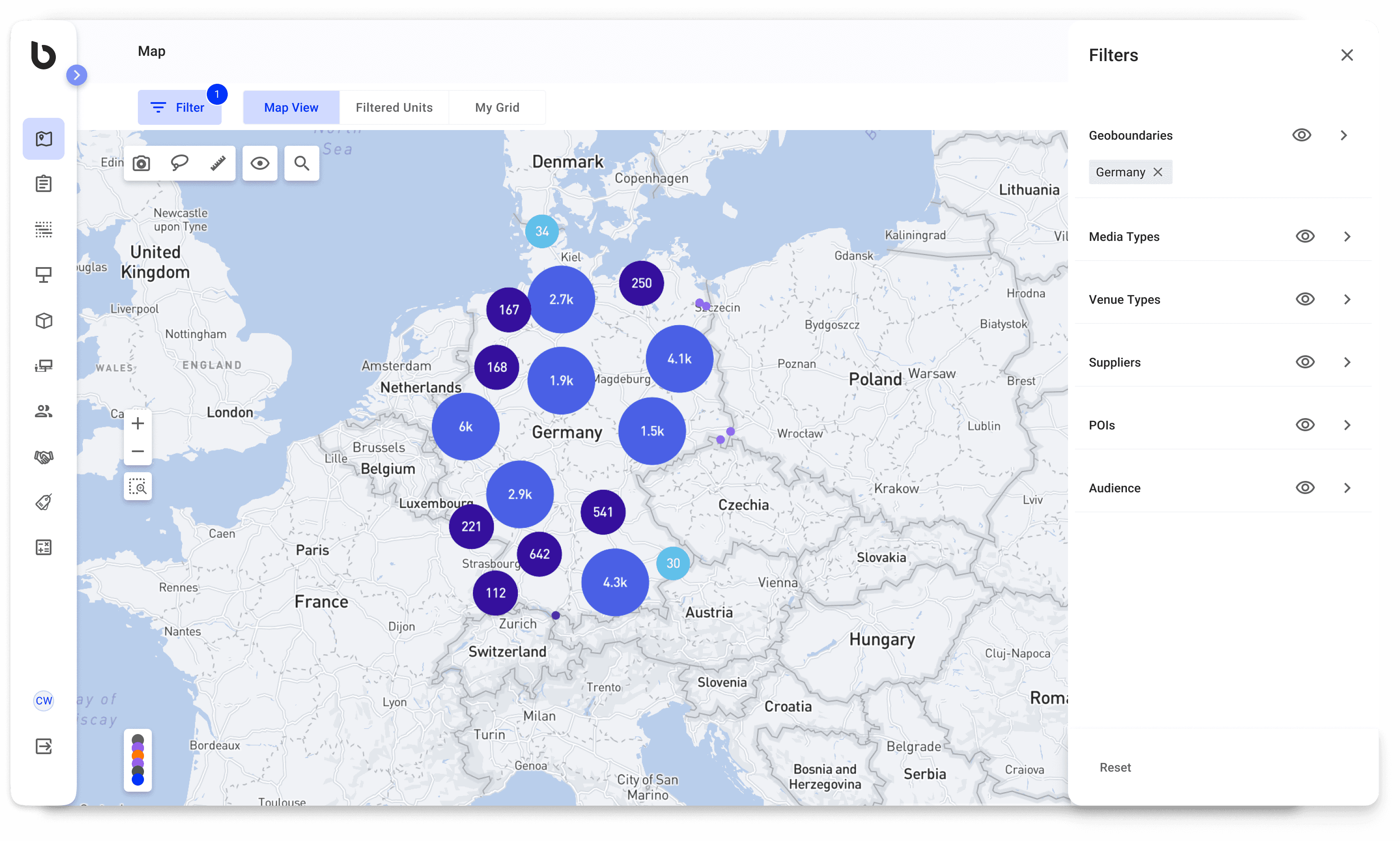 Dashboard interface