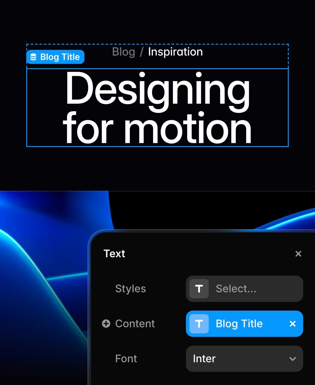 Design with dynamic CMS data on the Framer canvas