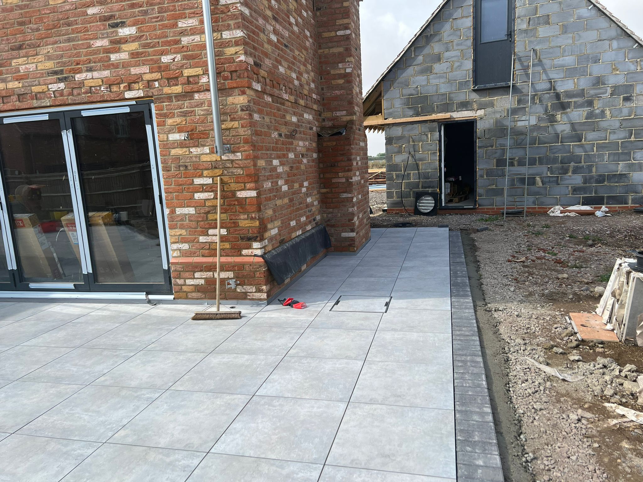 a man holding a drill