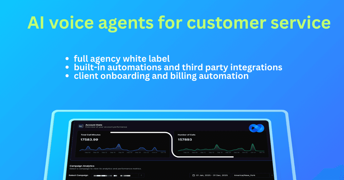 AI voice agents for customer service with complete white label agency solution featuring automations, integrations, and automated client onboarding and billing by VoiceAIWrapper - Dashboard displaying account stats with 17553.99 total call minutes and 157893 number of calls, campaign analytics for AI voice agent performance tracking, full agency white label branding, built-in automations and third-party integrations, client onboarding and billing automation for AI-powered customer service, enterprise-grade voice AI agents, automated customer support workflows, real-time analytics, seamless CRM integrations, and white label AI voice agent platform for agencies to deploy automated customer service solutions with complete billing and client management. | VoiceAIWrapper