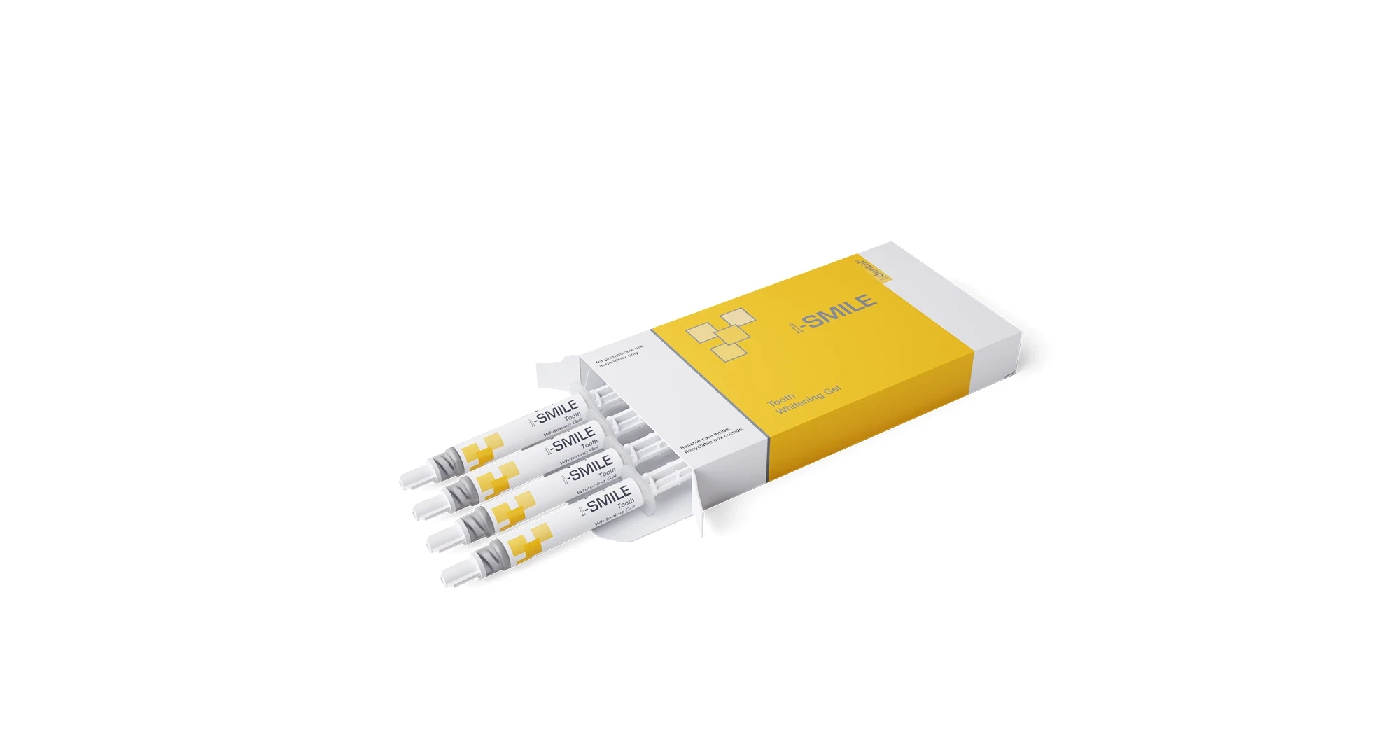 Fotorealistinis 3D produkto vizualas – i-SMILE balinimo gelio švirkštų pakuotė, Renderiai.