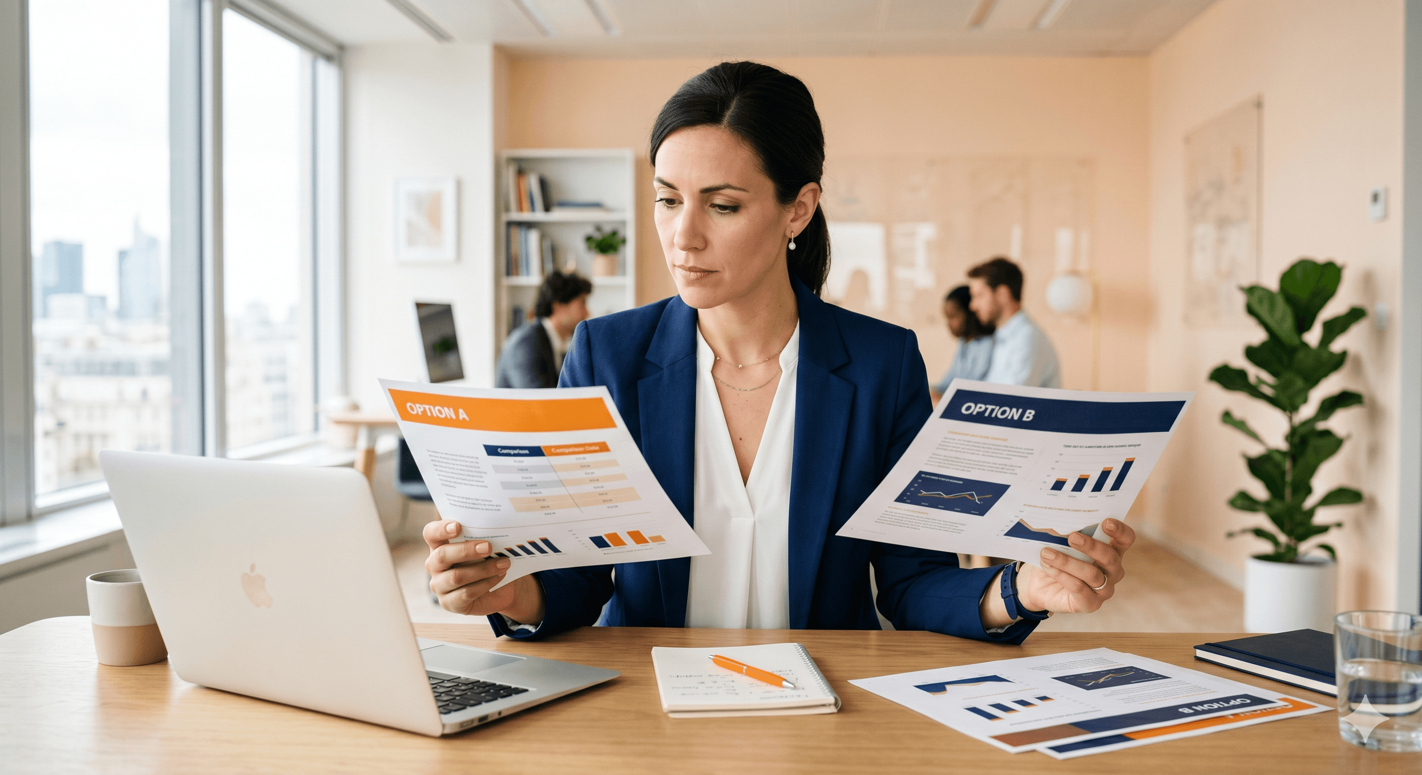 Professionnel comparant les différences entre bilan de compétences et coaching professionnel