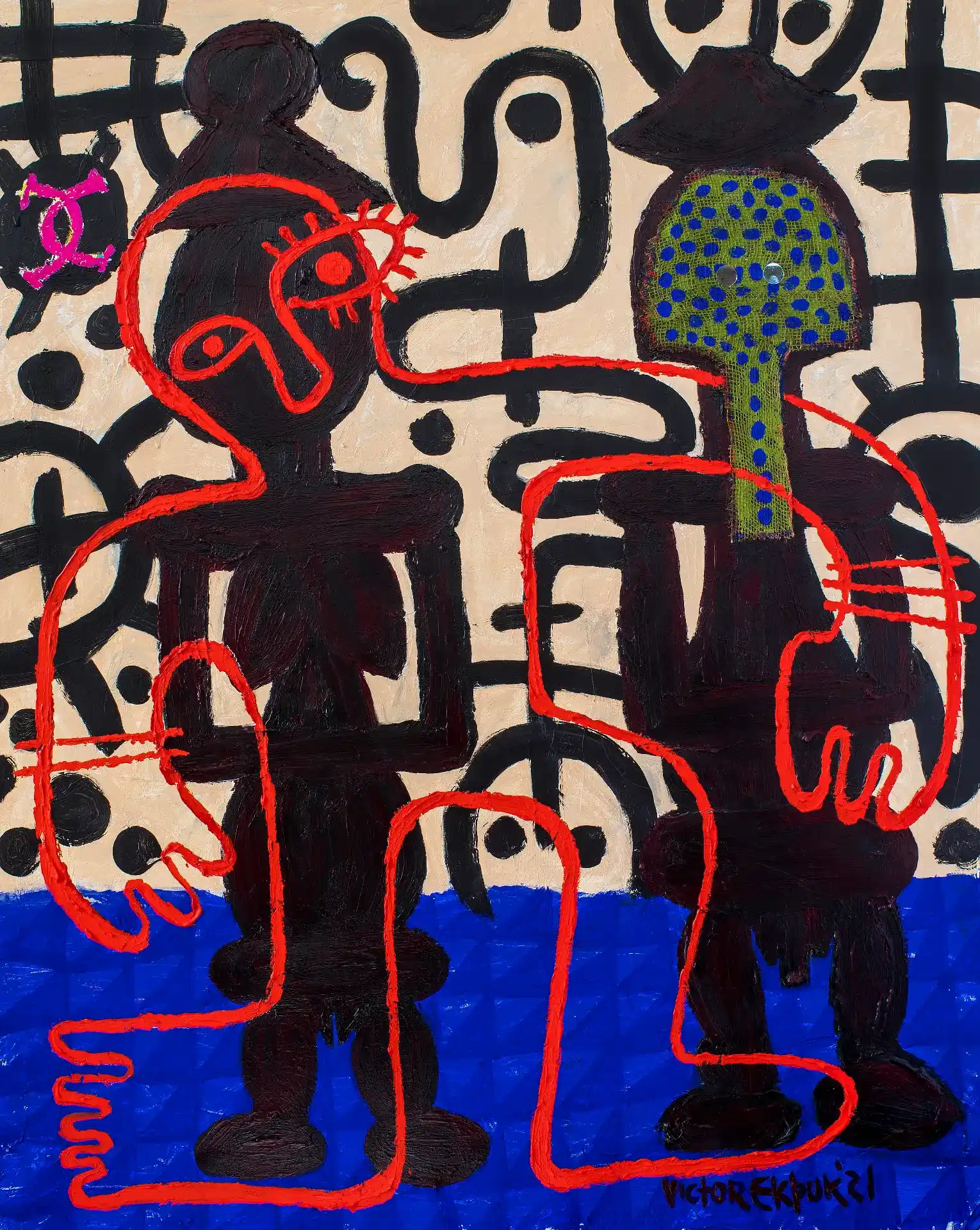 Child of The River, c.2021 Acrylic on canvas. Size: 60x45 inches