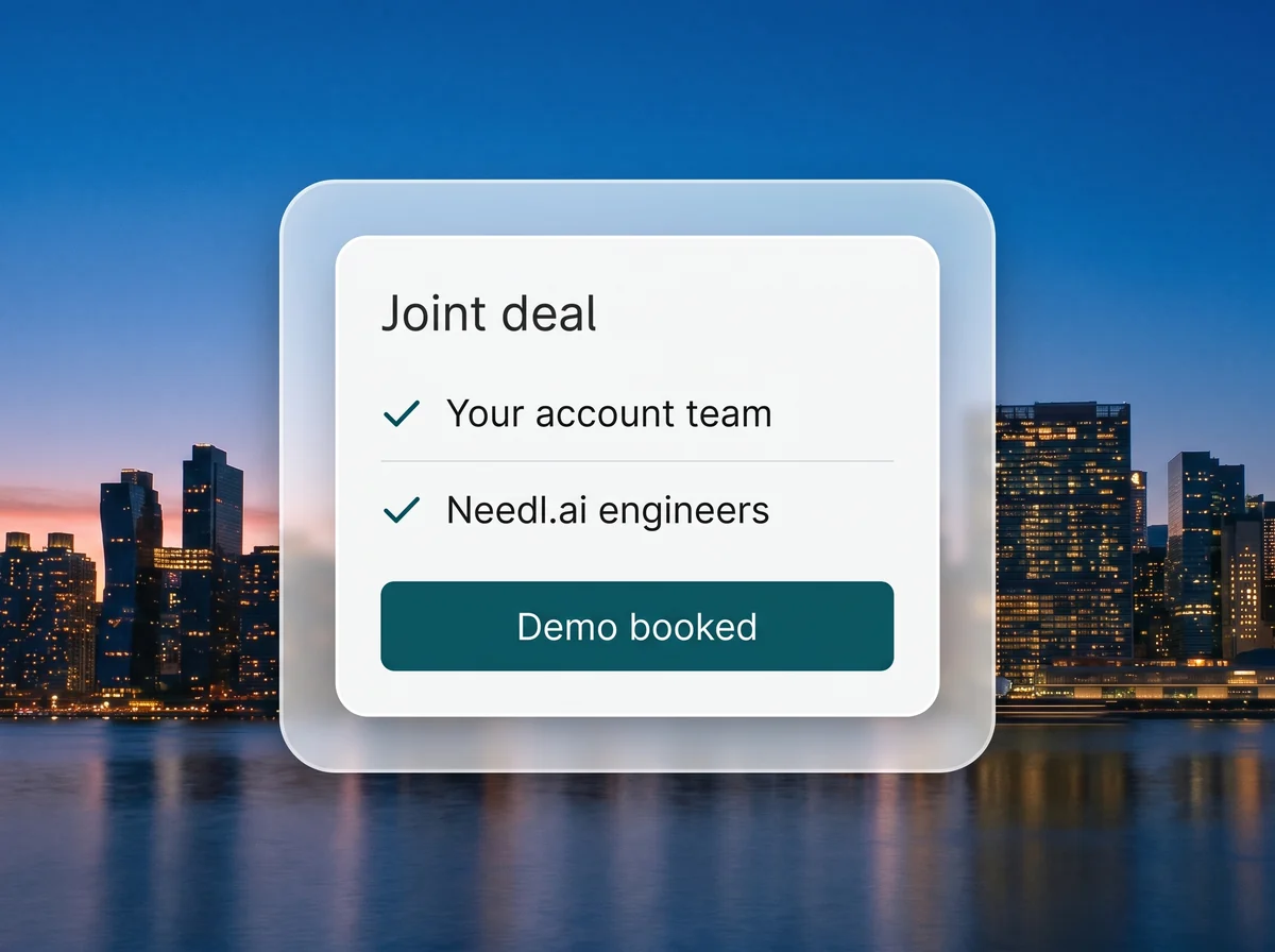 Co-selling: a partner's account team and Needl.ai's engineers working one deal together
