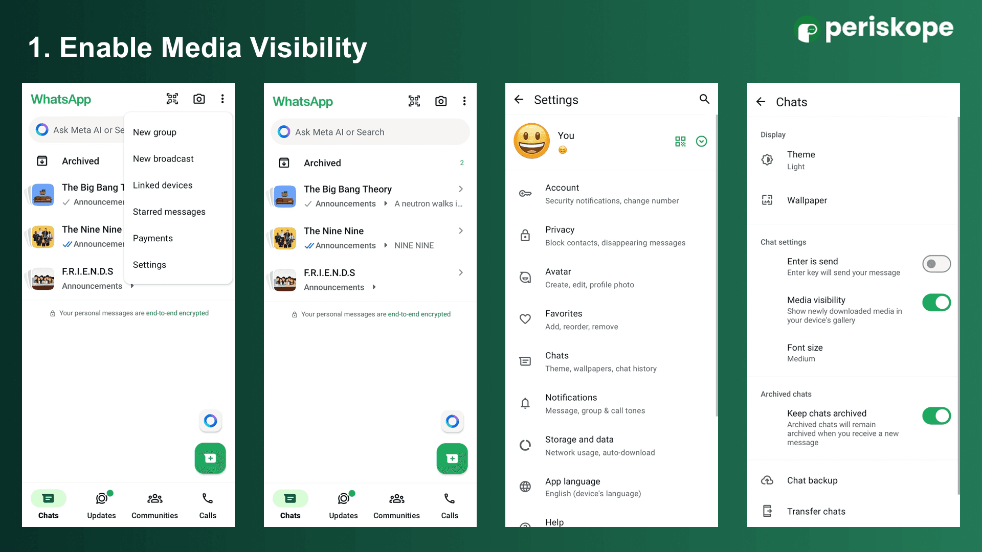 Enabling Media Visibility in WhatsApp