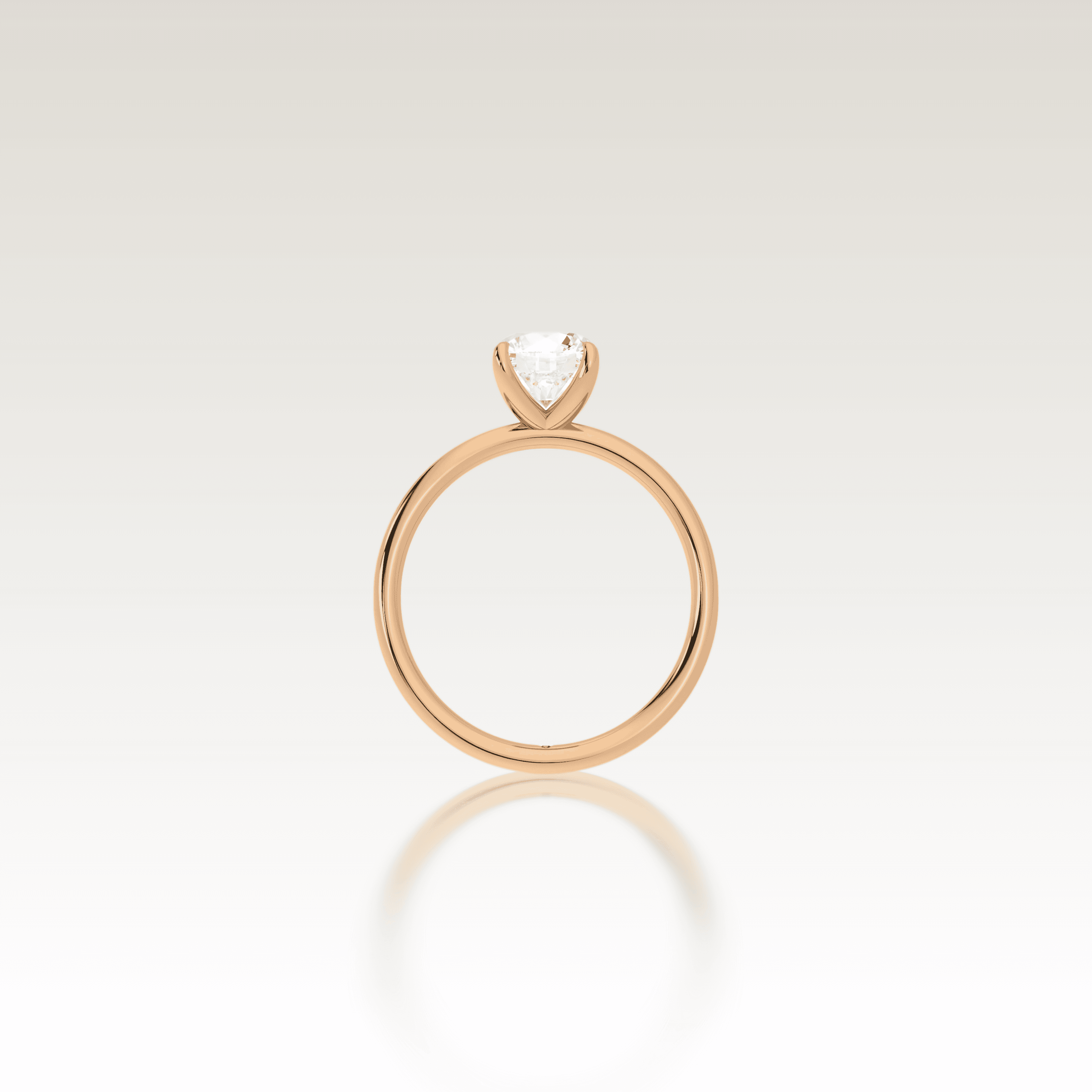Solitaire Round Love Knot Diamond Ring image 2