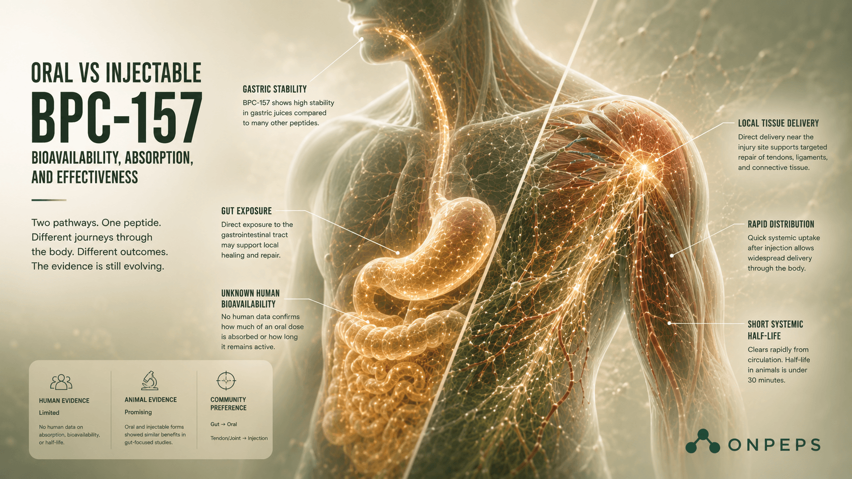 Oral vs Injectable BPC-157: Bioavailability, Absorption, and Effectiveness