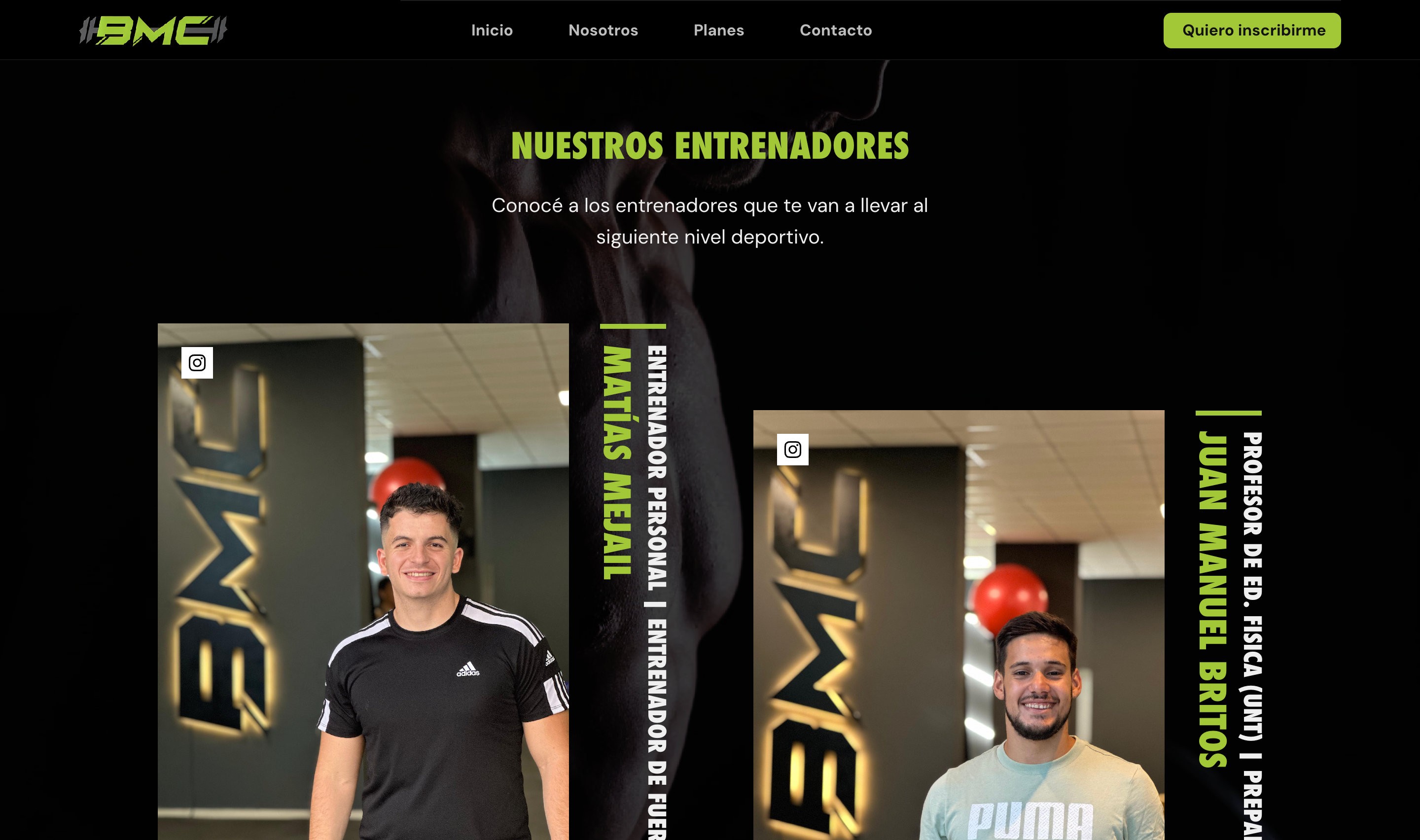 Arvox Studio - Diseño web de BMC Centro de Entrenamiento