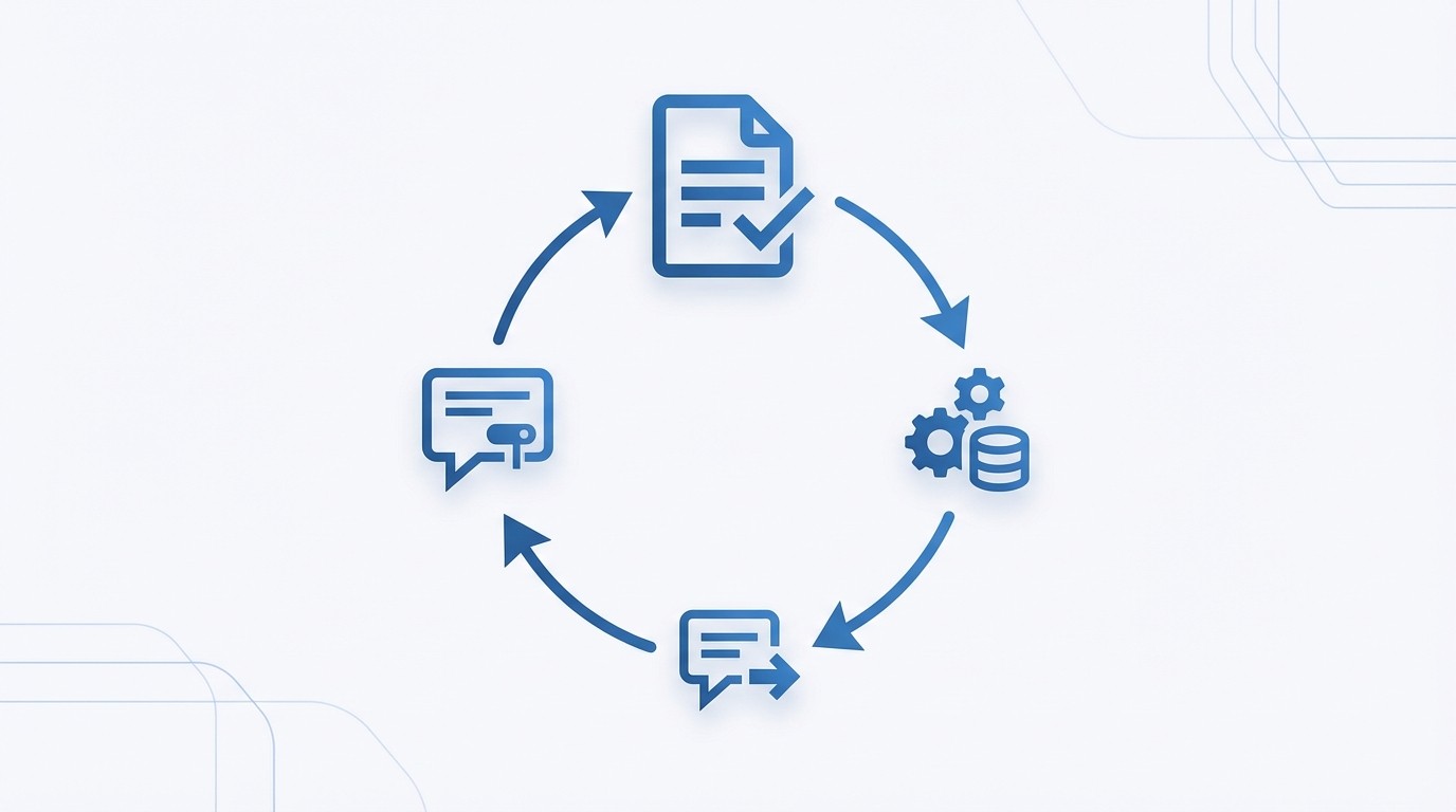 How to build resolution first automated workflows that close the loop concept illustration - RadMedia