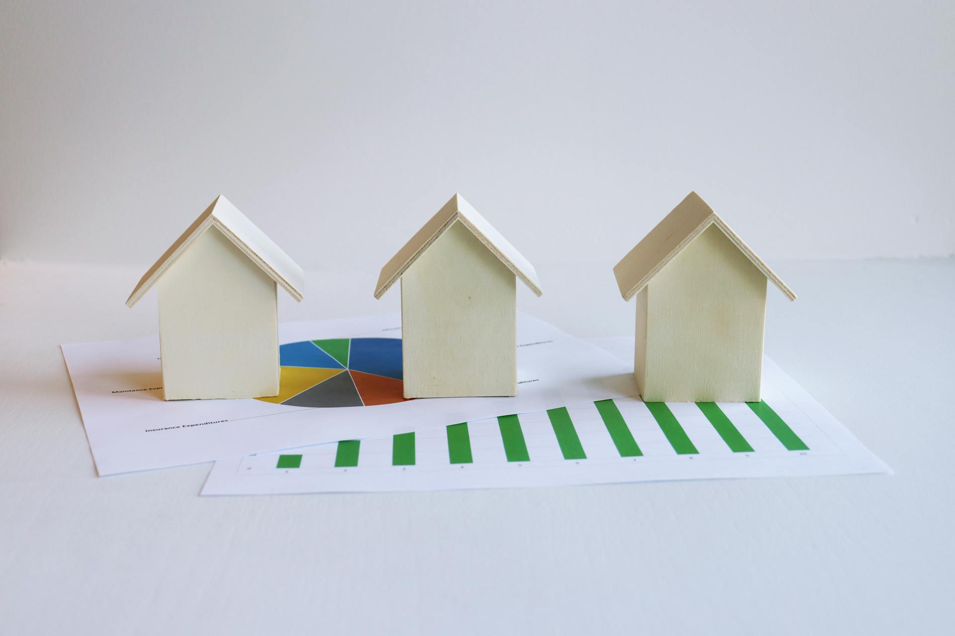 Image on House Miniatures on top of graph charts