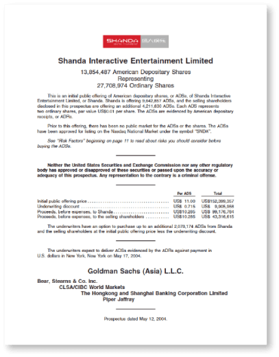 IPO document