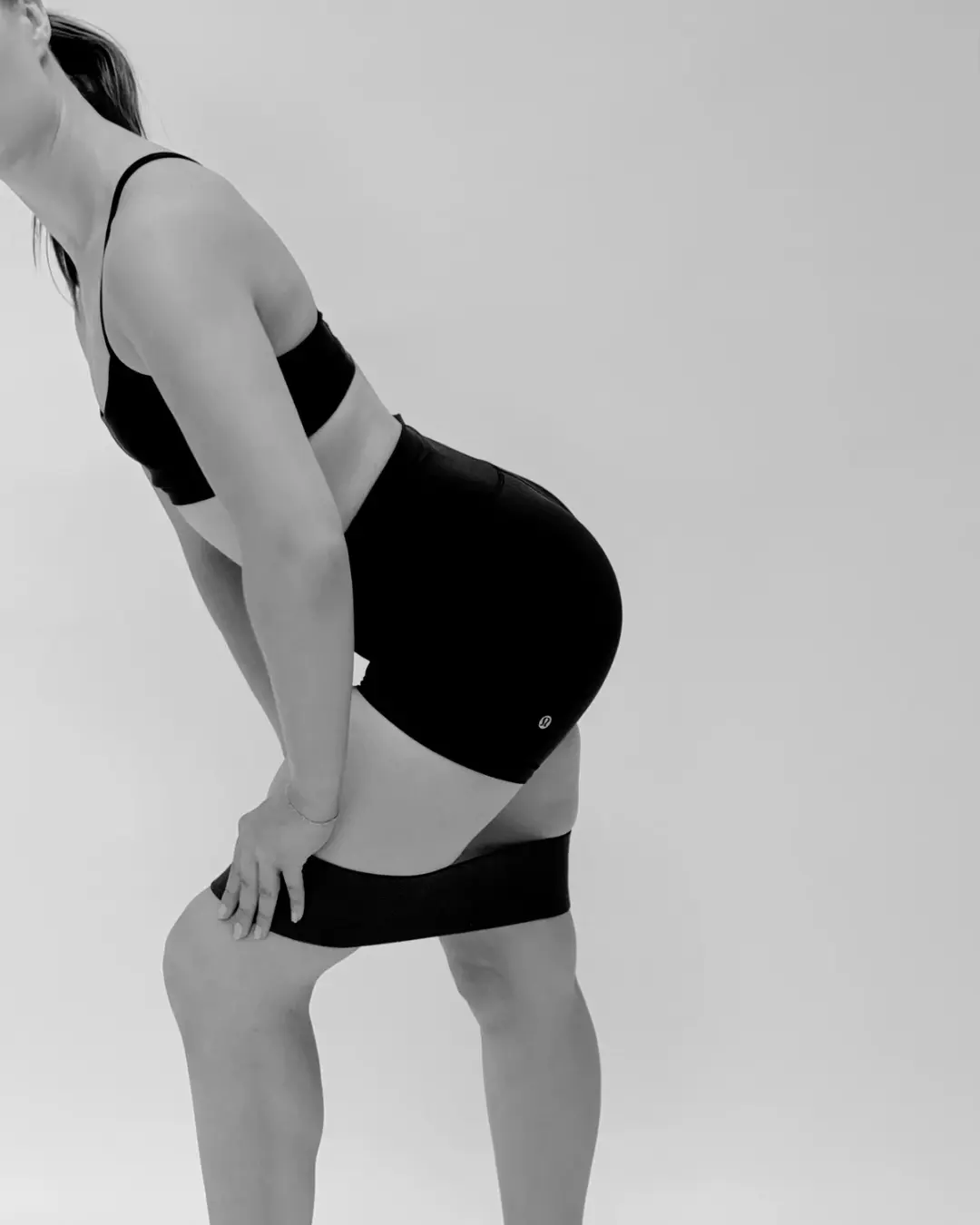 A picture of Eve doing a Pilaties Pose