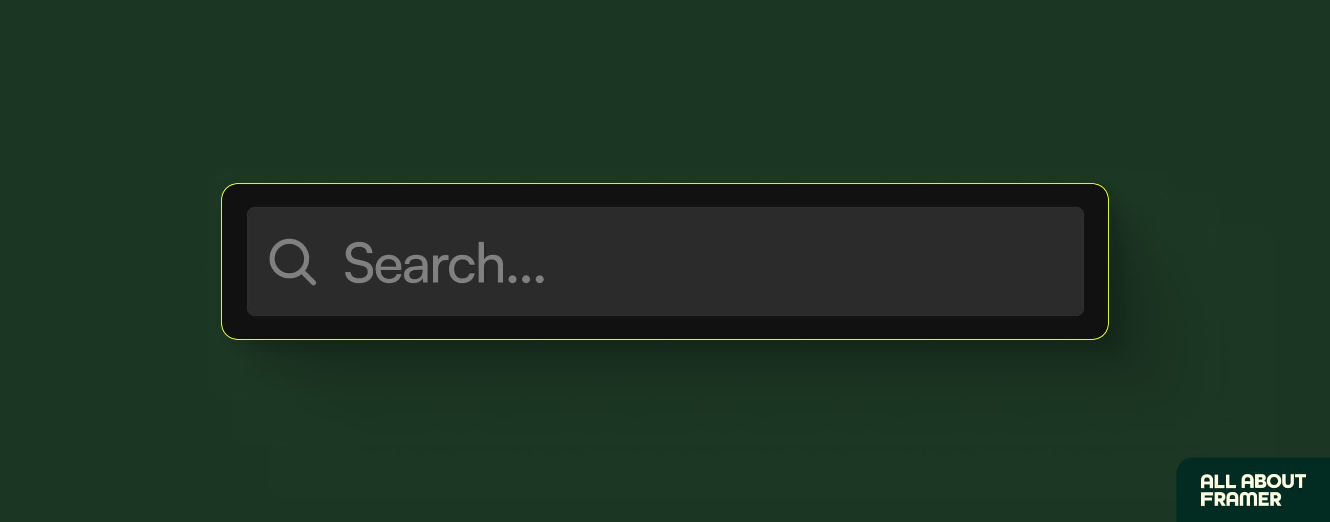 Search filter in Framer