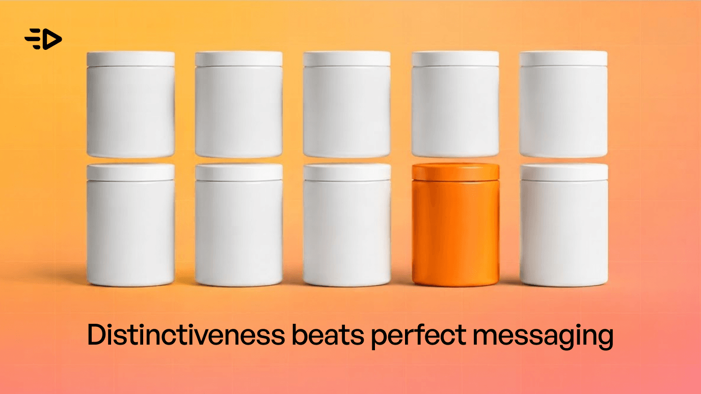 Distinctiveness beats perfect messaging
