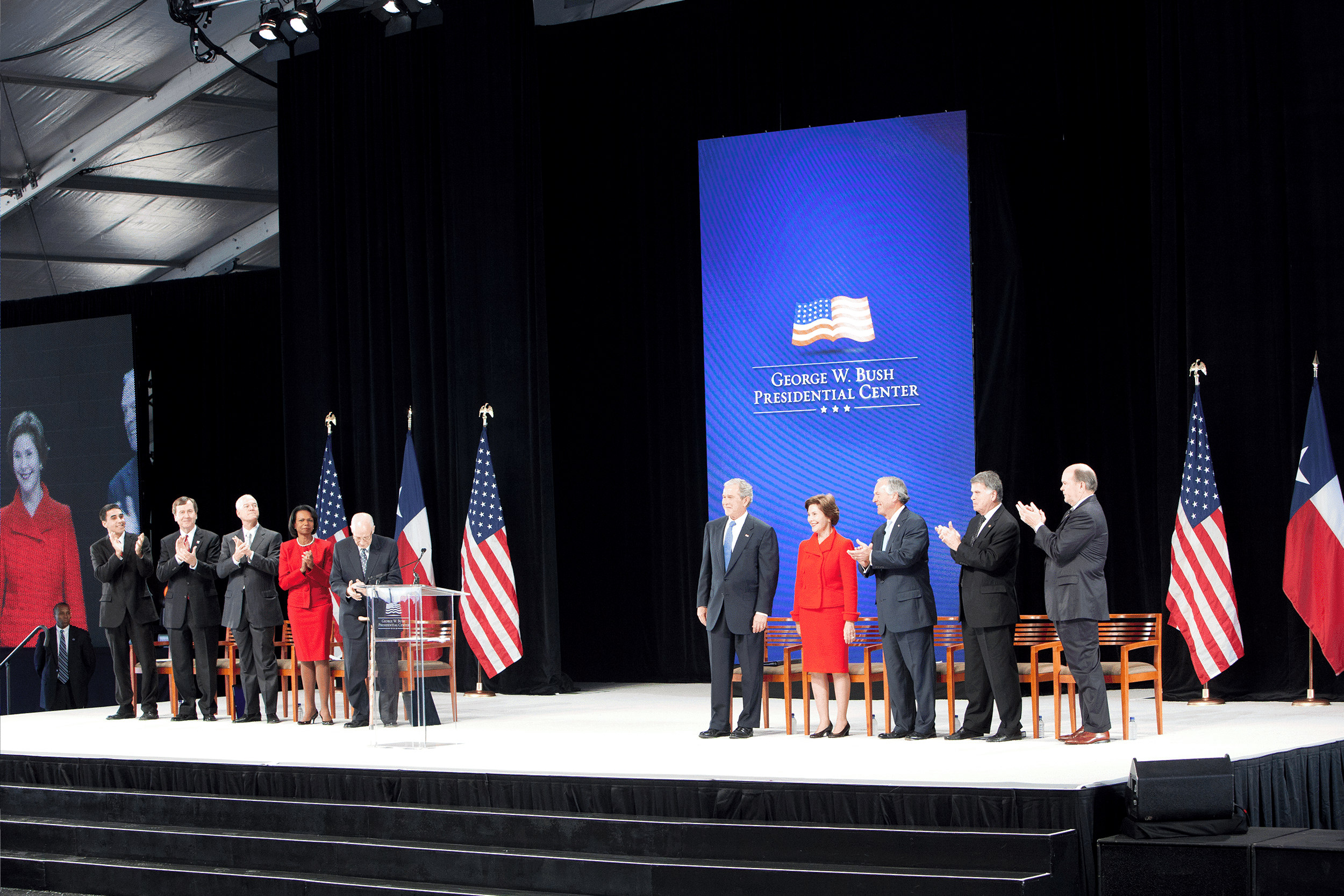George W. Bush Presidential Center Groundbreaking staging and guests