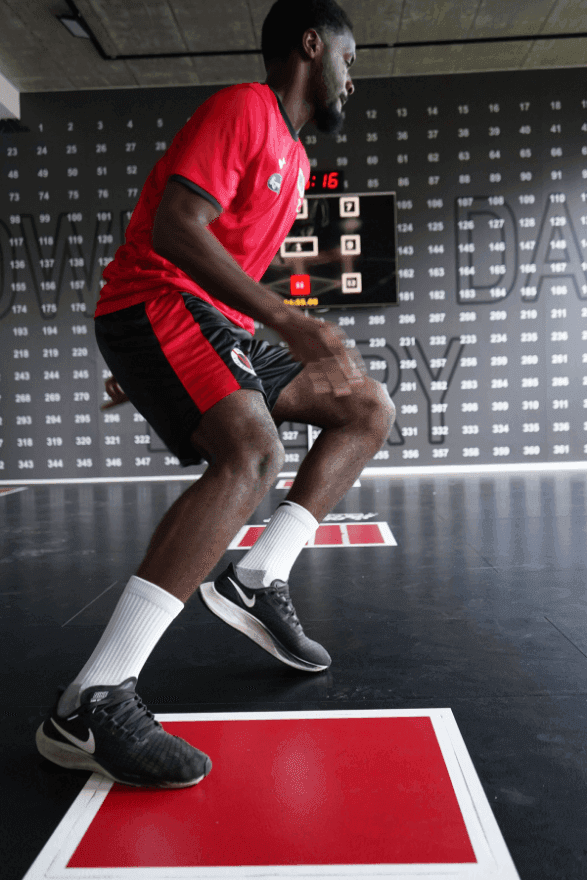 Sportler auf dem Speed-Cort