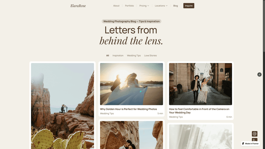 Thin Angle blog page preview