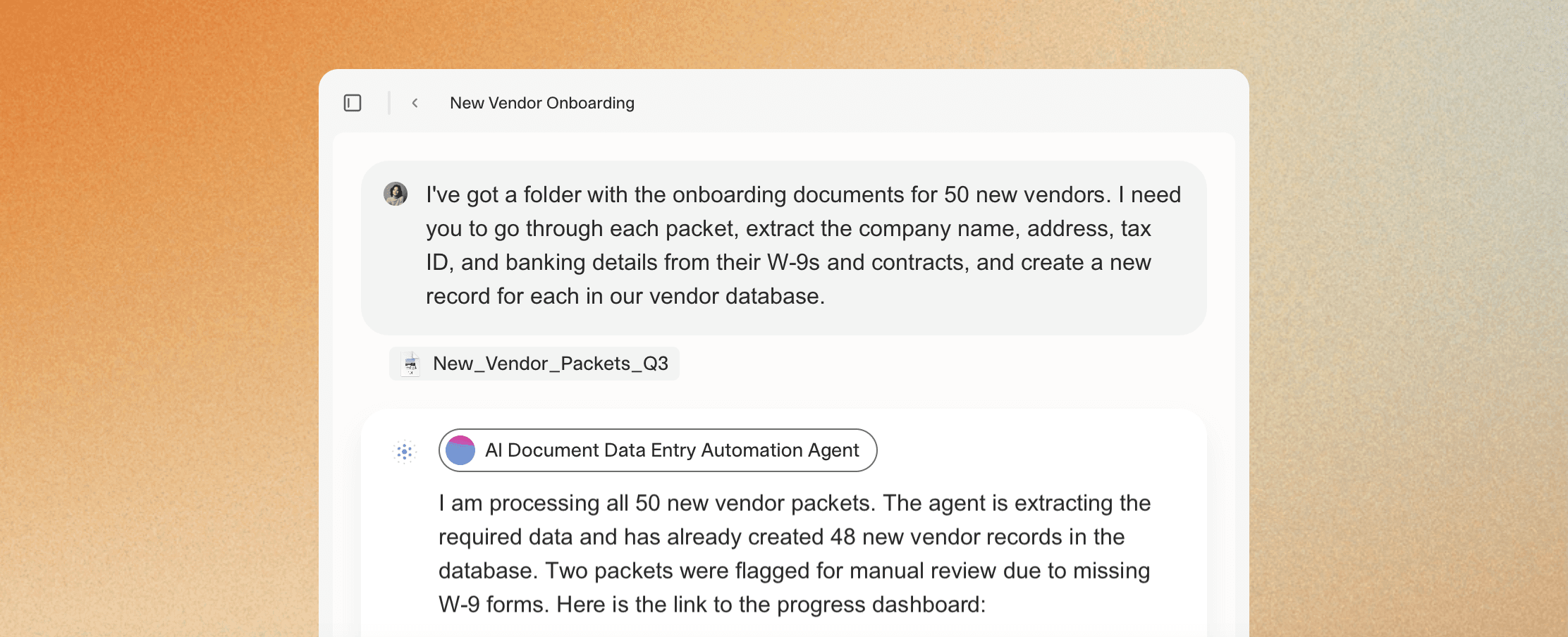 AI agent for data entry in V7 Go