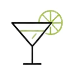 eco restaurant & bar line icon