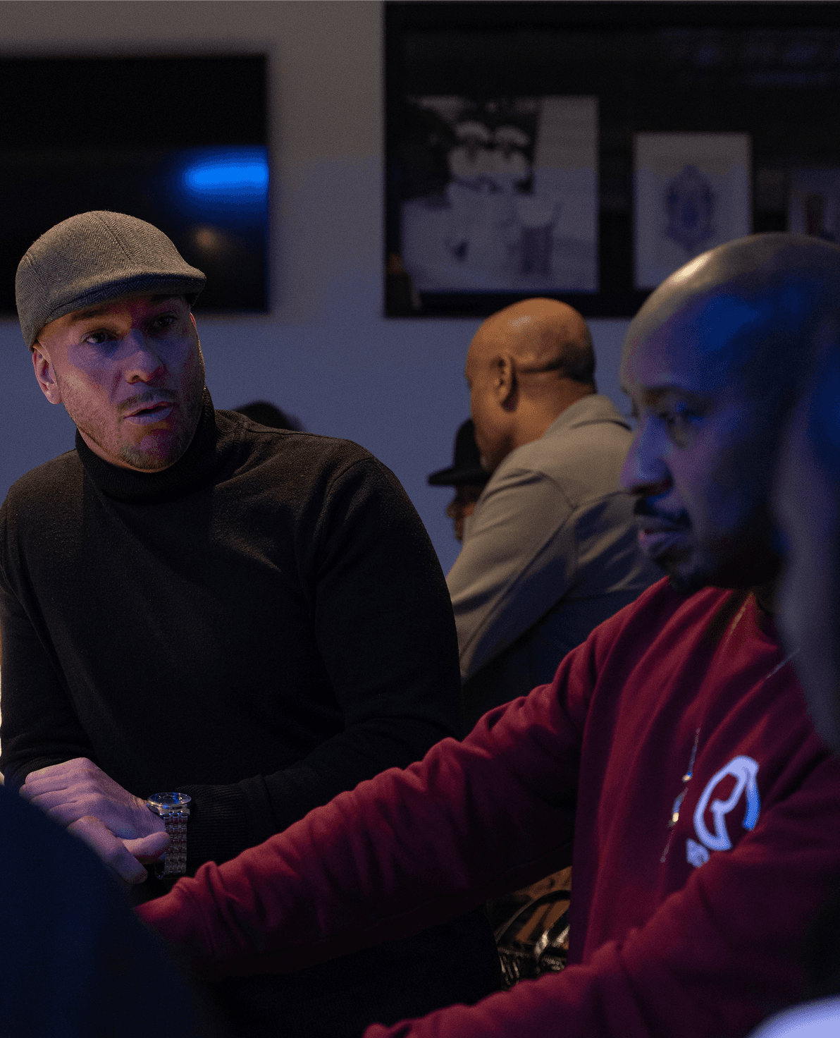Randy Telg in conversation with a community partner at an event