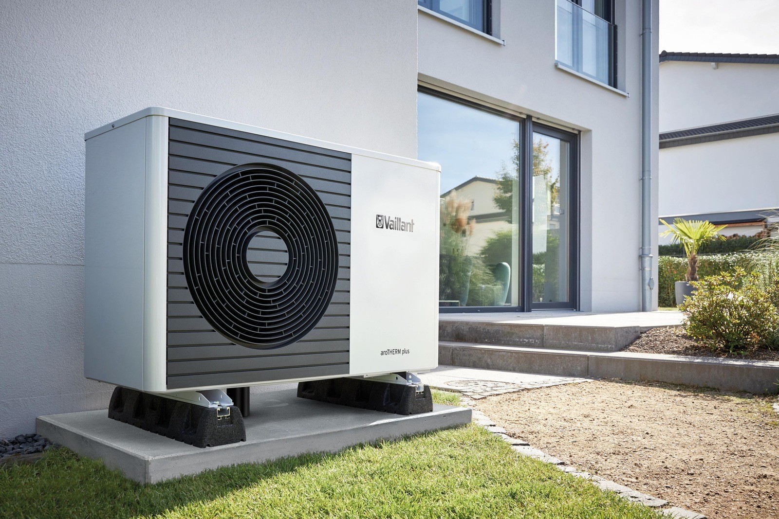 Haus mit Wärmepumpe