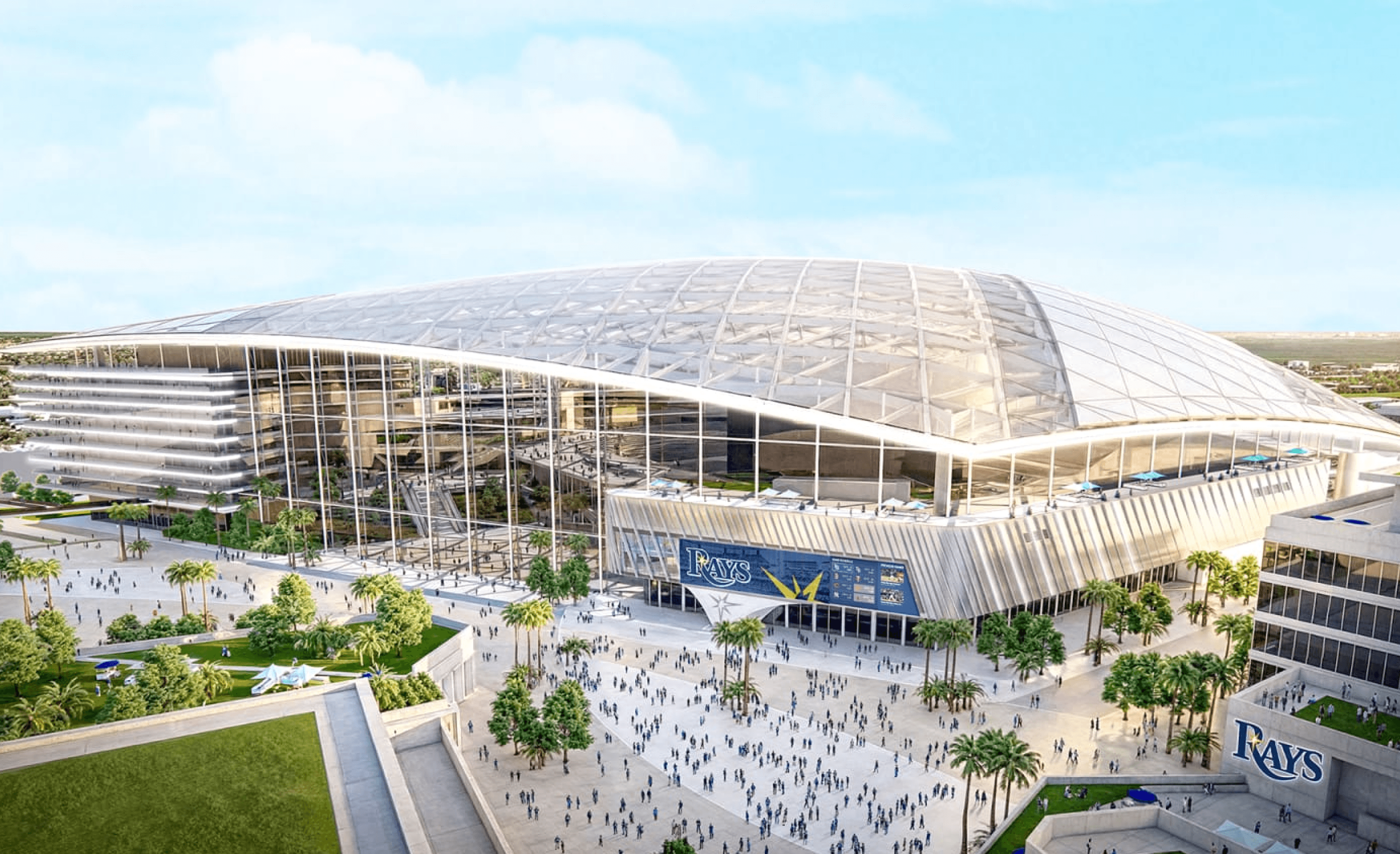 Redering of Tampa Bay Rays New stadium