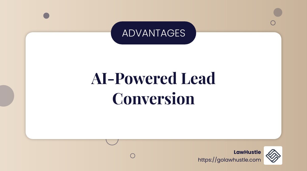 AI-powered lead conversion solutions - client engagement software for law firm infographic simple-info-landscape-card