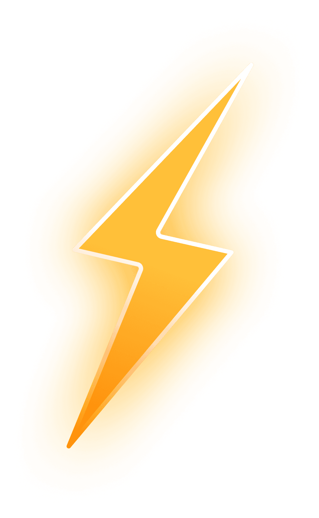 Orange lightning bolt icon