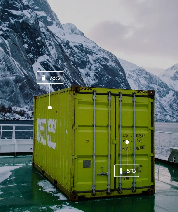 container with badges