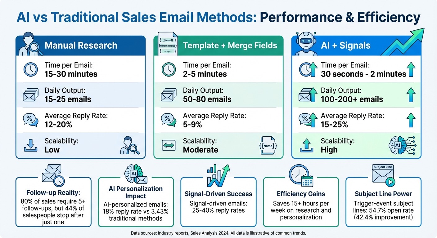 AI vs Traditional Sales Email Methods: Performance Comparison