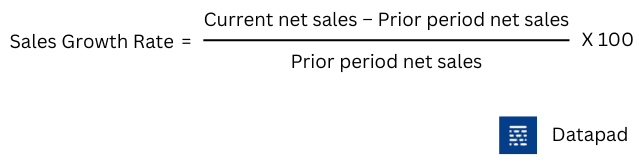 sales growth rate formula 