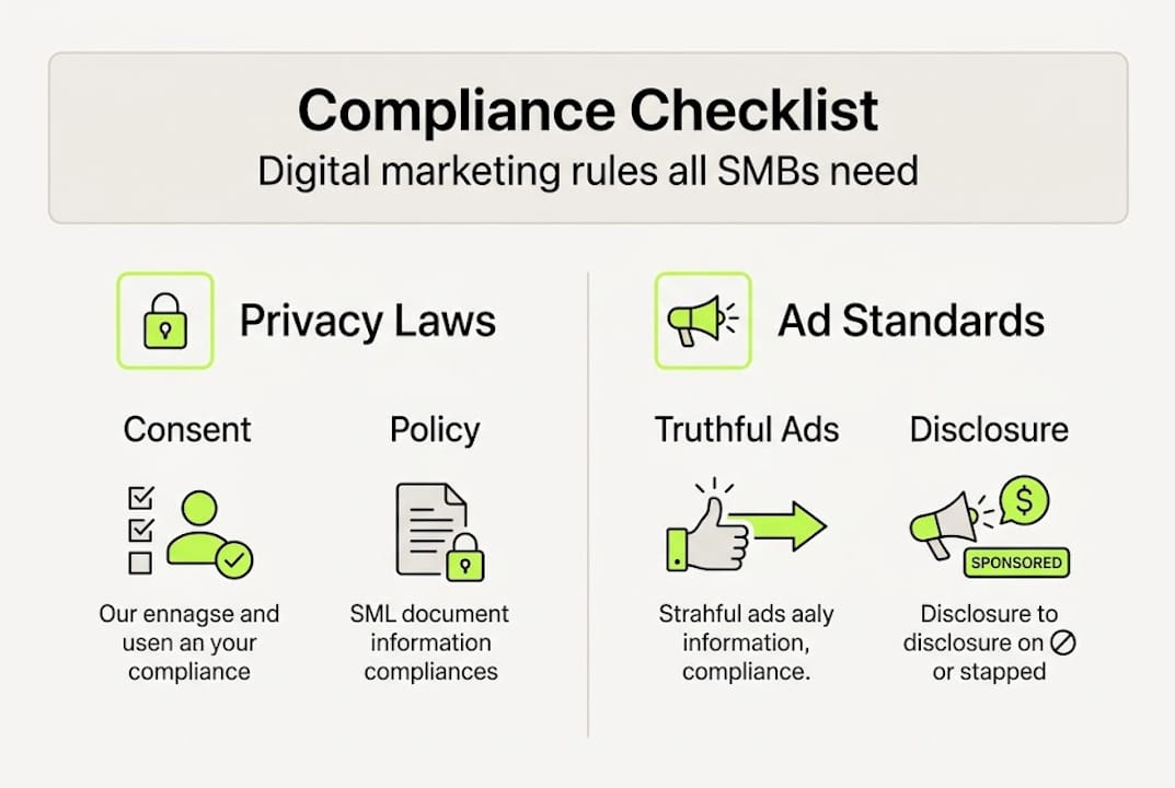 Infographic on digital marketing compliance checklist