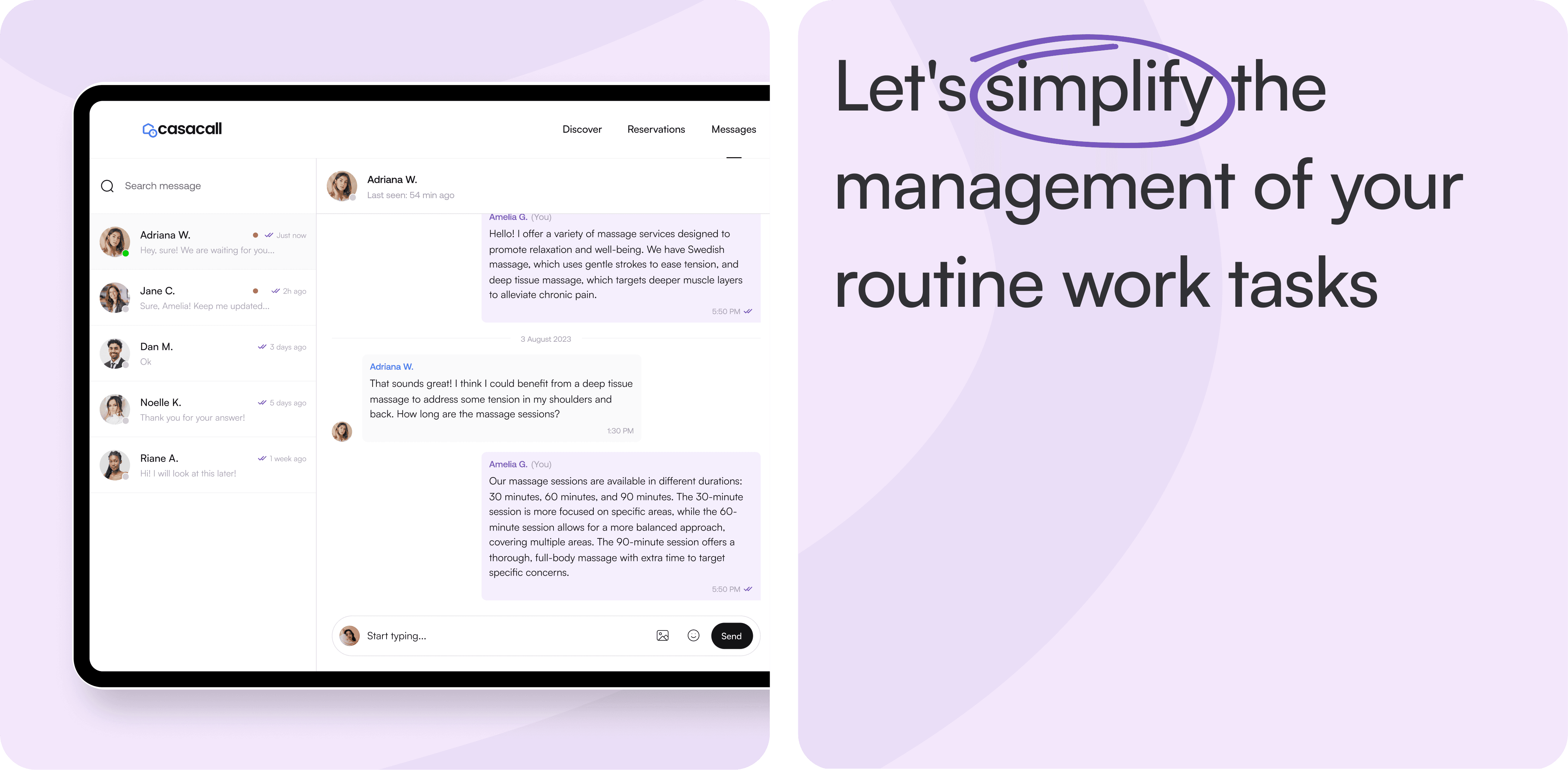 This image contains text that reads:  "Let's simplify the management of your routine work tasks."  Purpose: It appears to be a promotional banner or landing page header aimed at introducing a task management tool or workflow automation platform.  Design Elements: Typography: Clean, modern, and professional font for readability. Background: Soft lavender shade for a calming and approachable feel. Messaging: Highlights simplicity and organization as key benefits. Audience: Likely targeted at freelancers, small businesses, or teams looking to streamline repetitive tasks and improve productivity.