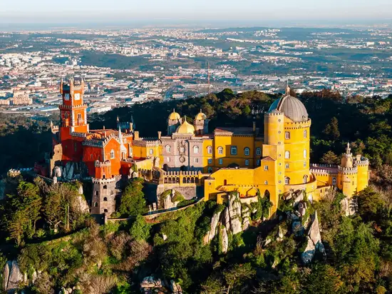 The historic castle in Lisbon with a view of the city