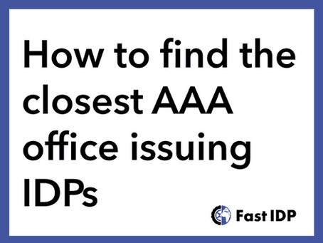 How to find the closest AAA office that issues International Driving Permits (IDPs)