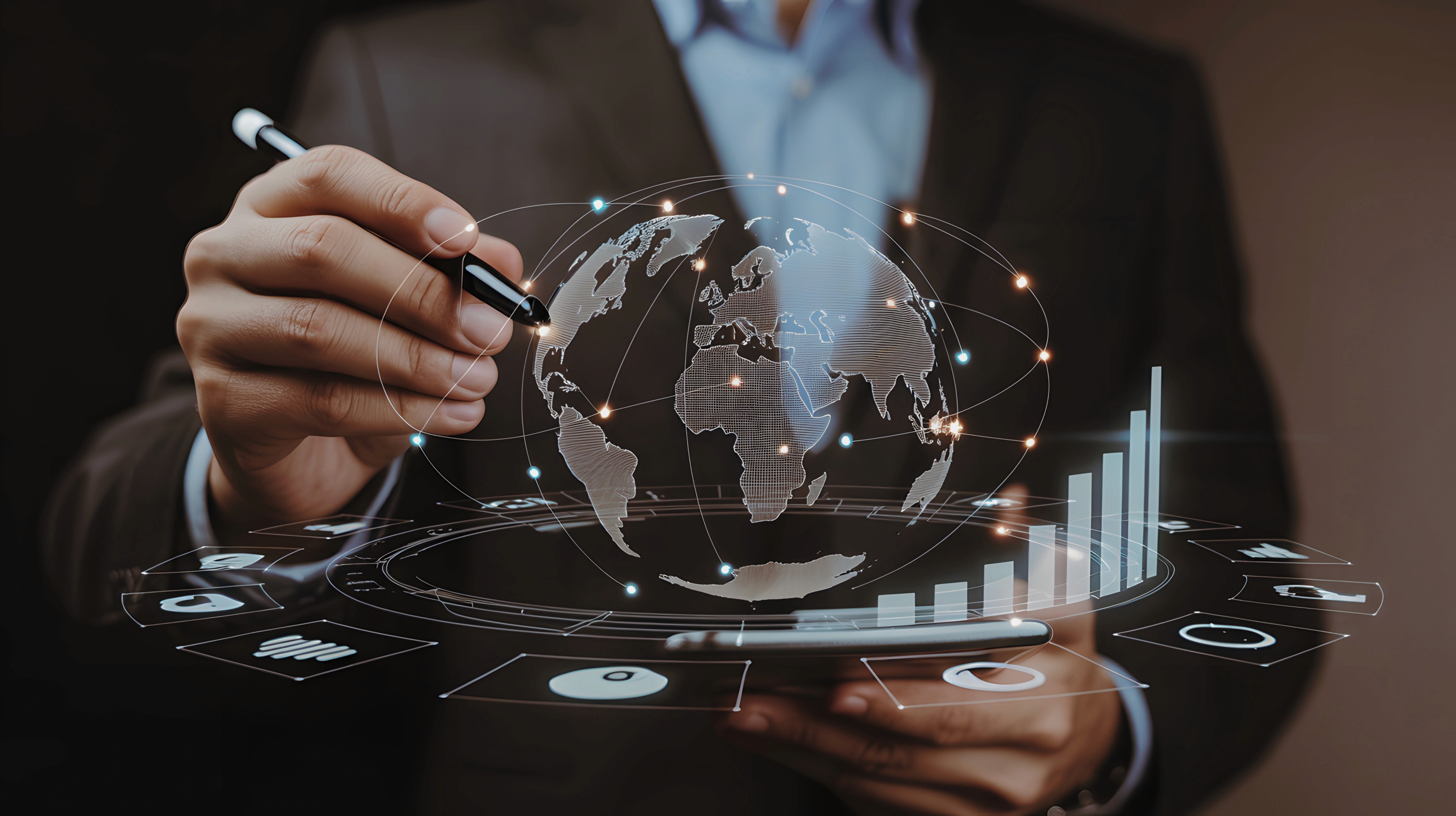 a black background with a pink and blue swirl