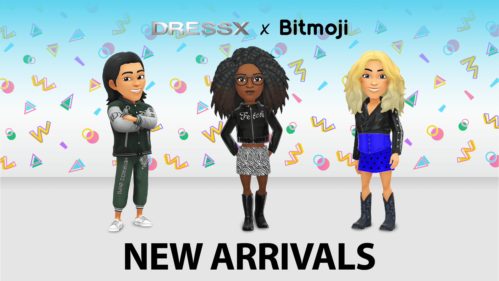 The latest DRESSX drop on the Snapchat Bitmoji Store