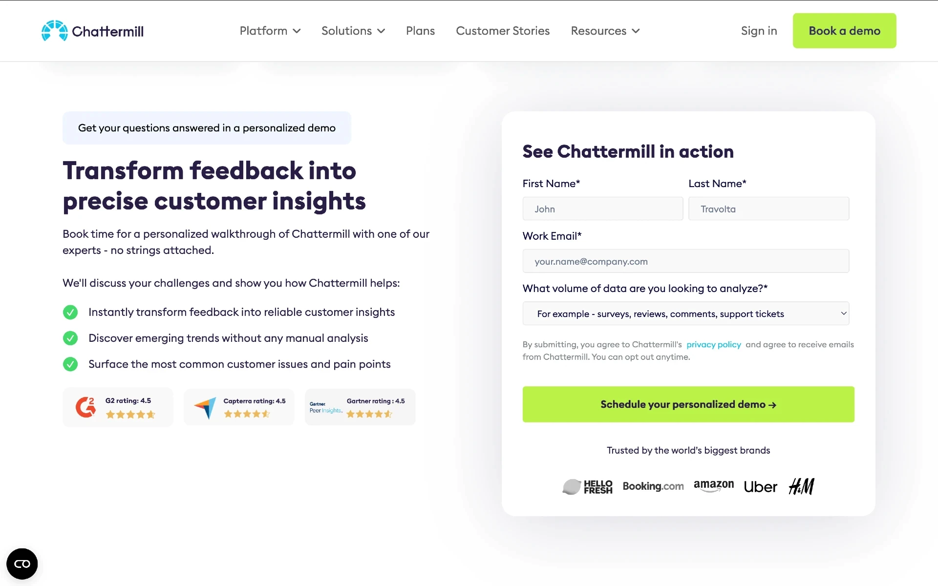 A SaaS landing page CTA section example