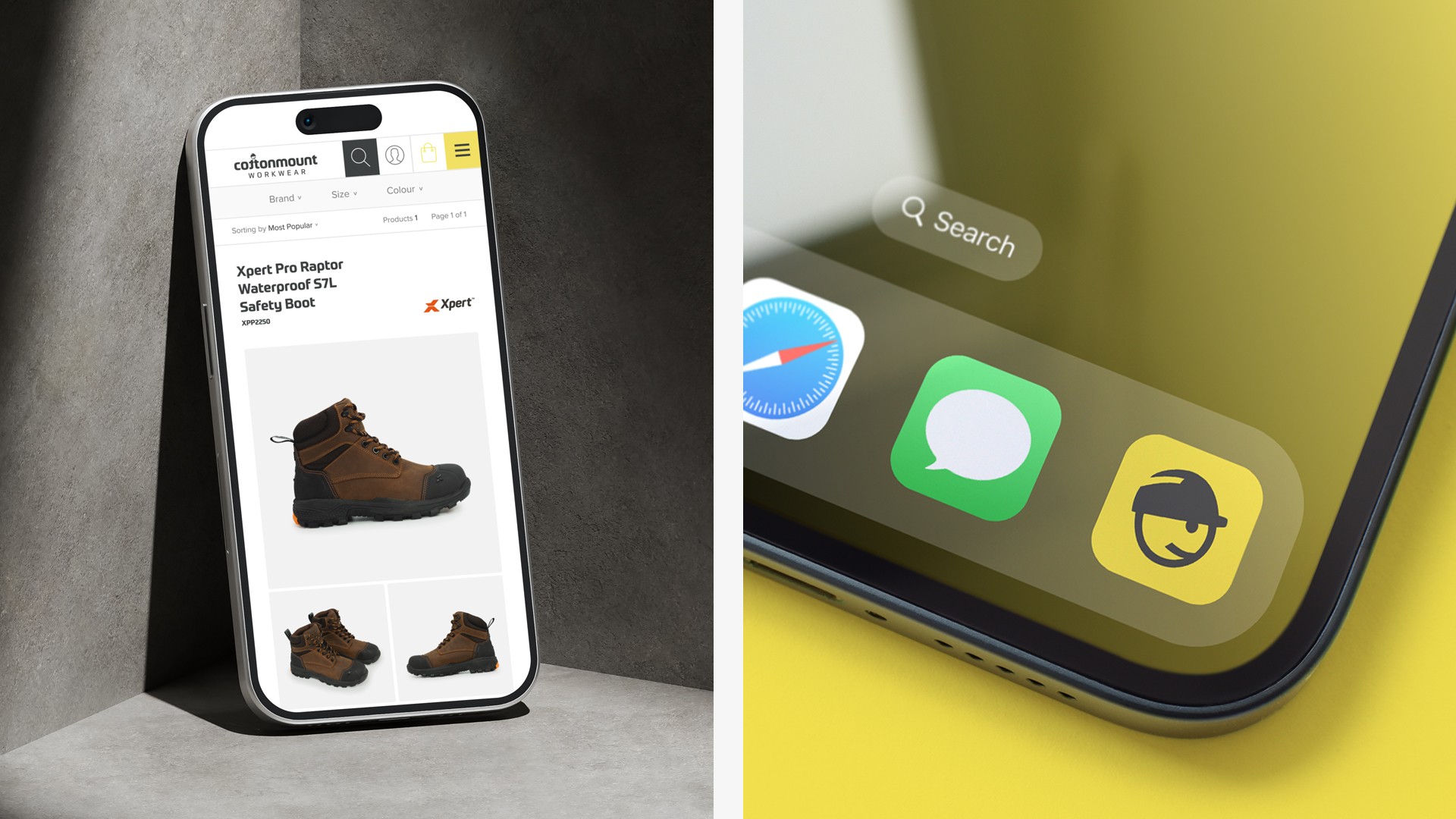 Cottonmount Workwear App Design