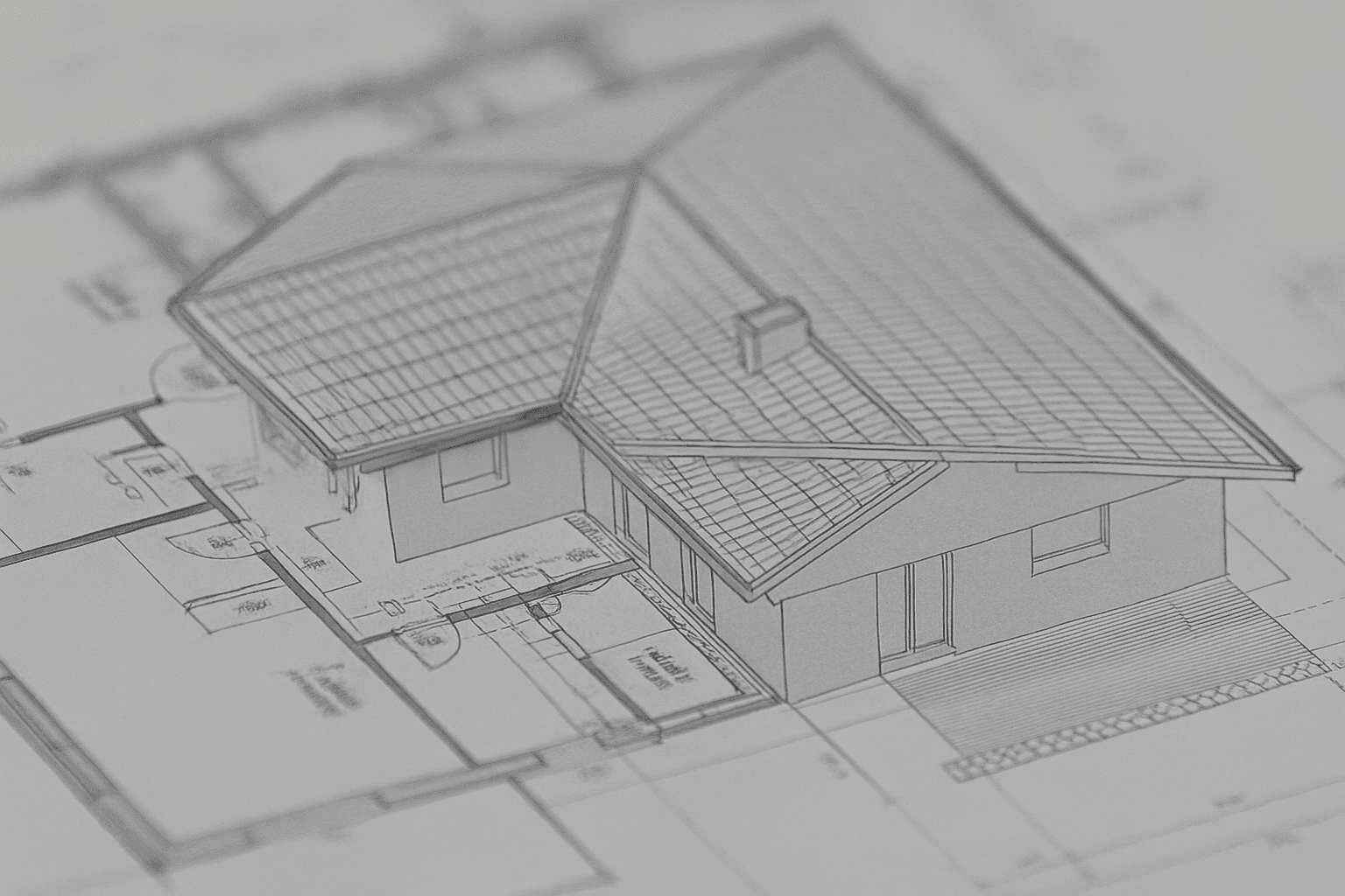 Plan d'une maison modéliser en 3D