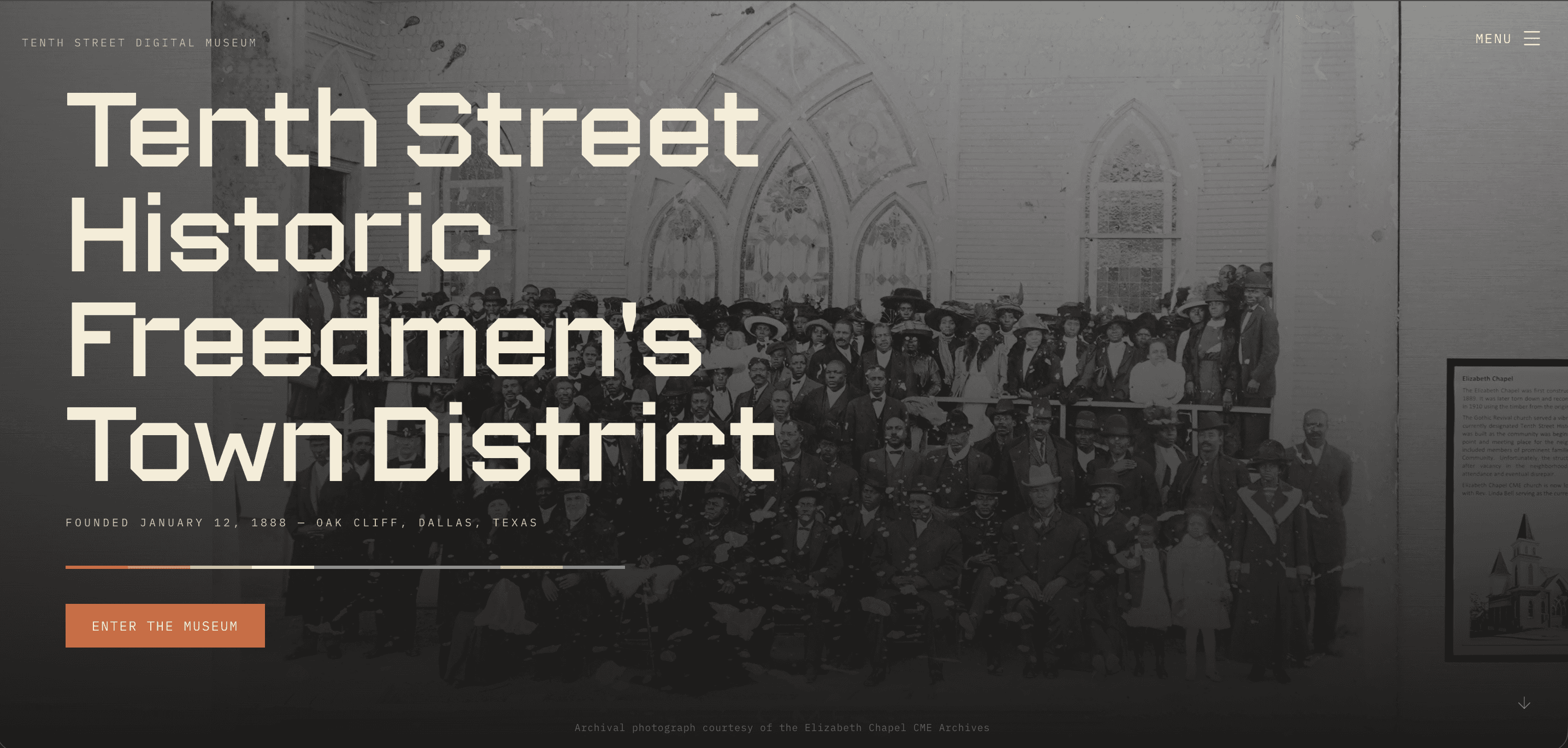 Entry Page for kinkofa's Tenth Street Digital Museum