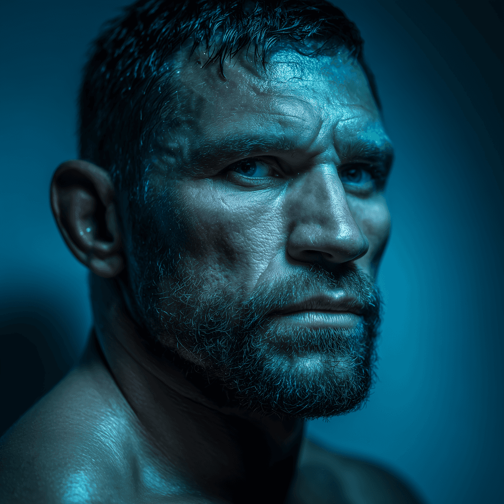 close-up of a male MMA fighter at INNOV8 MMA gym