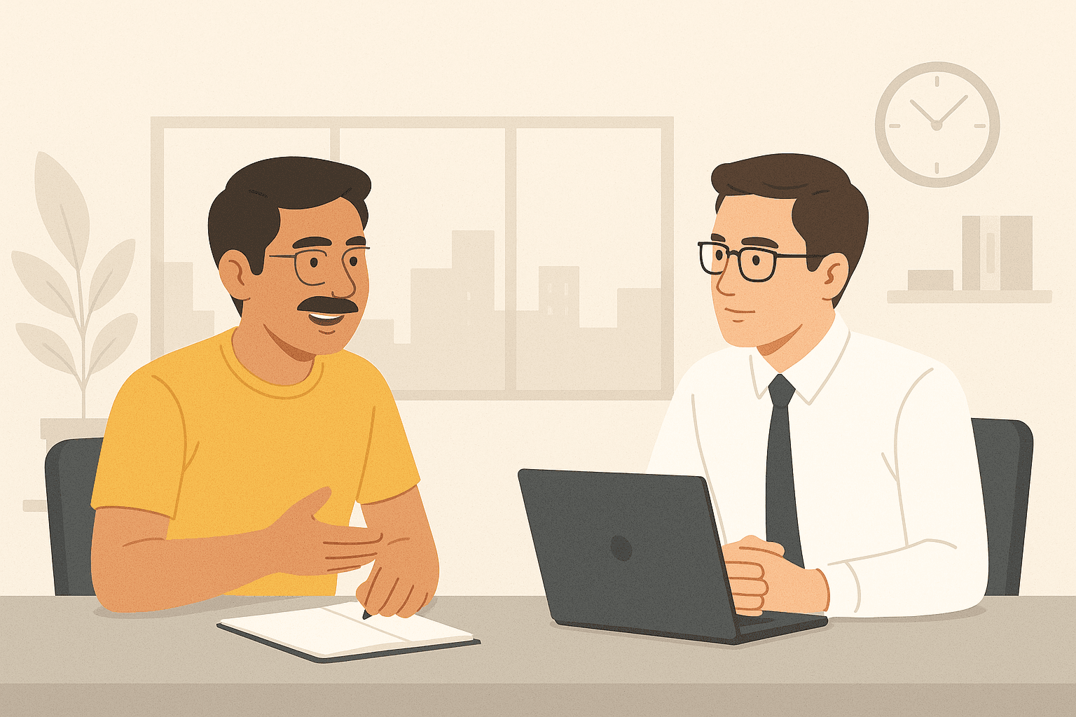 Coach explaining stuff to an athlete