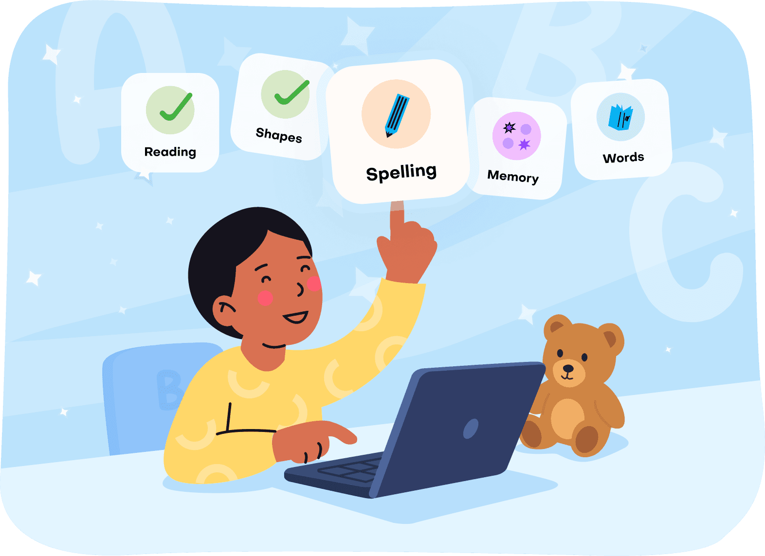 Child enjoying the Talamo test at home