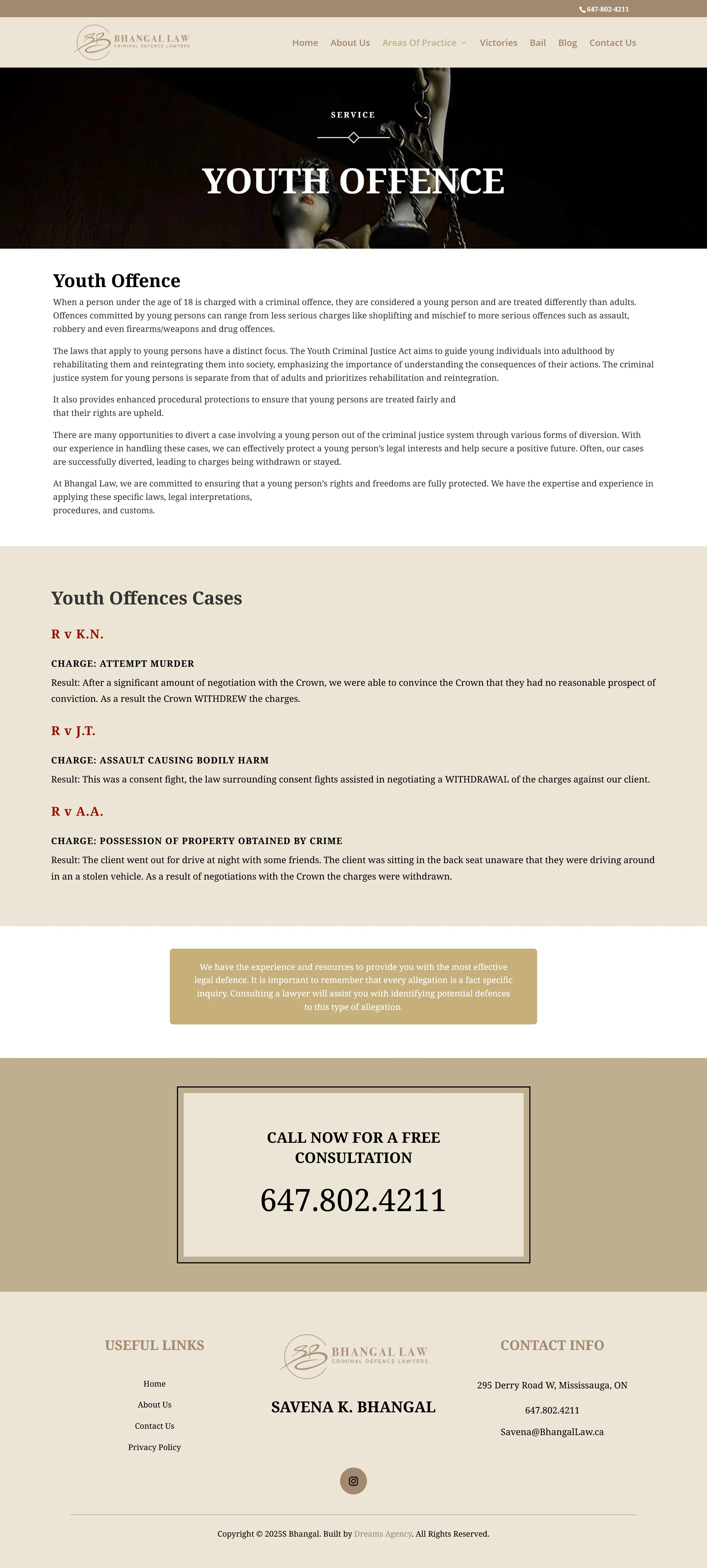 Youth Offences Bhangal Law